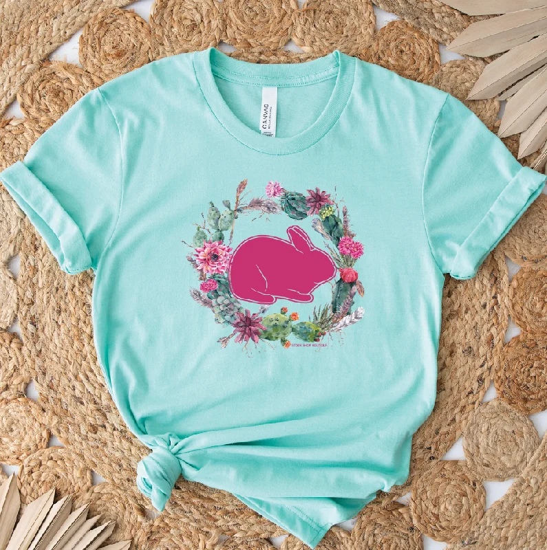 Rabbit Cactus Wreath T-Shirt (XS-4XL) - Multiple Colors!h