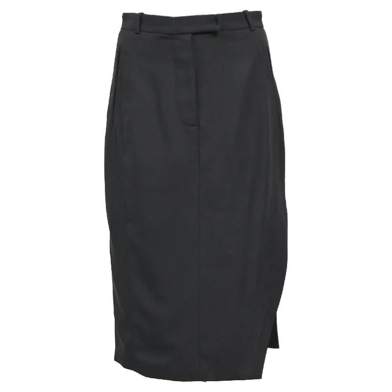 Altuzarra Side Slit Skirt in Black Wool