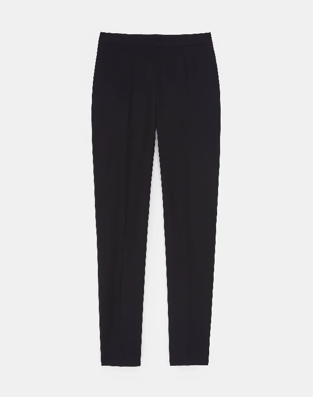 Fluid Crepe Side-Zip Pant