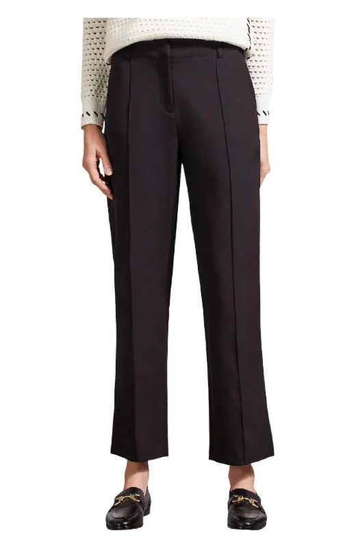 Fly Front Trouser In Black