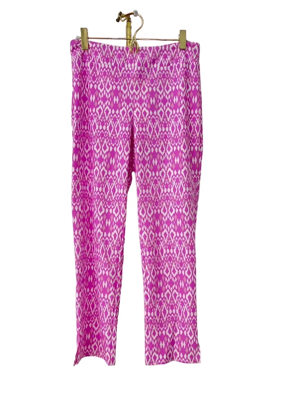 Lucia Pant In Diamond Ikat Begonia Pink