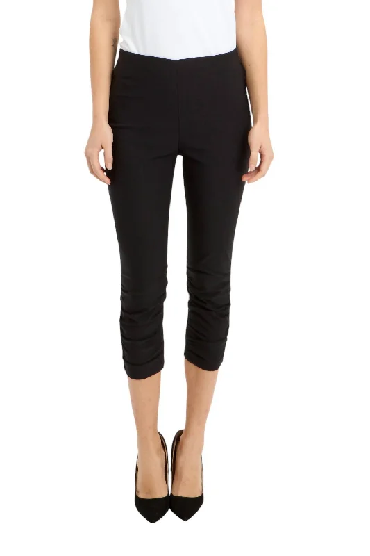 Pleated Slim Fit Pant In Black