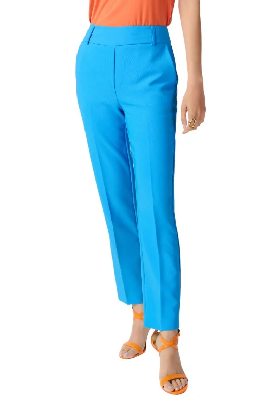 Stretch Slim-Fit Pants In French Blue