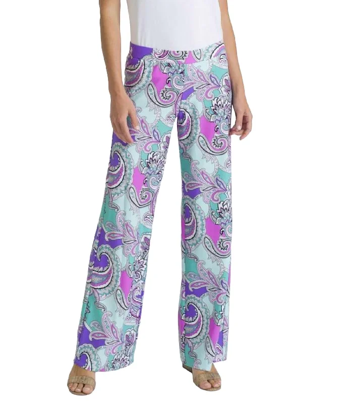 Trixie Cropped Pant In Paisley Maxi Seamist