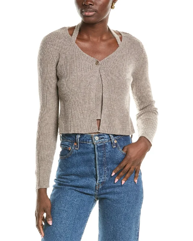 NAADAM Set In Wool & Cashmere-Blend Cardigan & Top