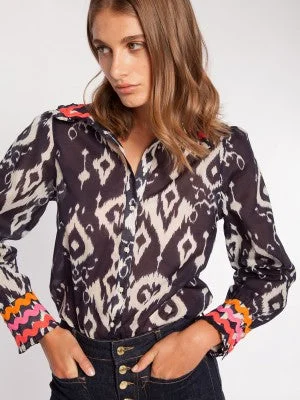 Vilagallo Zali Ikat Blouse