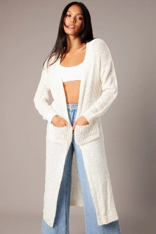 White Knit Cardigan