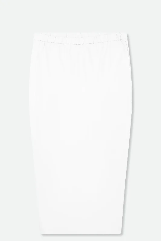 LONG KICK PLEAT SKIRT IN TECHNICAL STRETCH