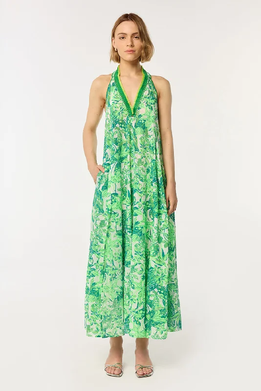 Long Dress Nava - Green Jengel