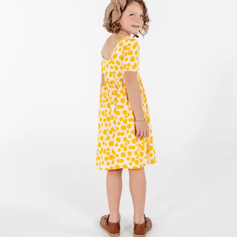 The Short Sleeve Ballet Dress in Sweet Citrus