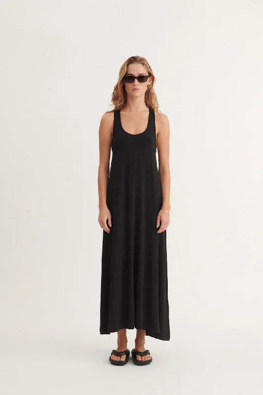 Jo Long Tank Dress - Black