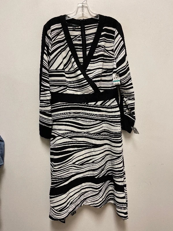 Dress Casual Midi By Alfani In Black & White, Size: Xl