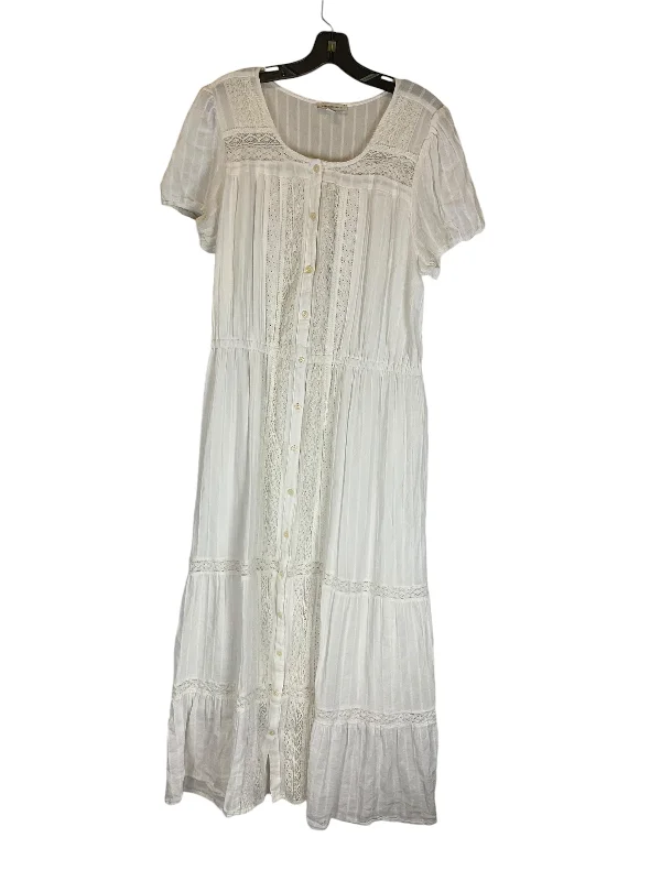 Dress Casual Midi By American Eagle In White, Size: Xxl