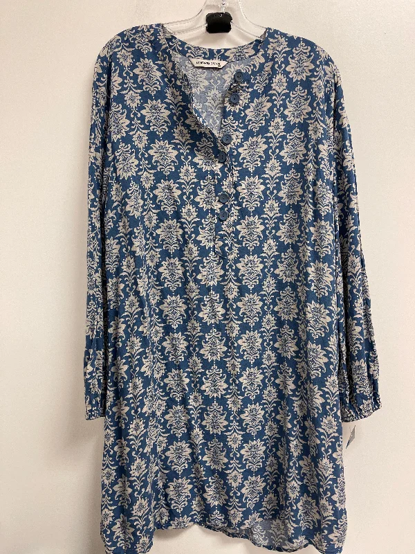 Dress Casual Midi By Clothes Mentor In Blue, Size: Xl