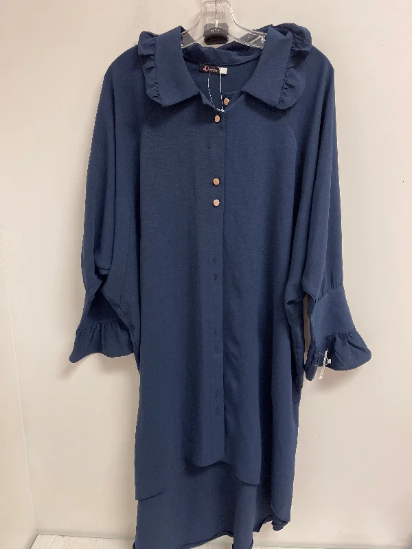 Dress Casual Midi By Clothes Mentor In Navy, Size: Xl