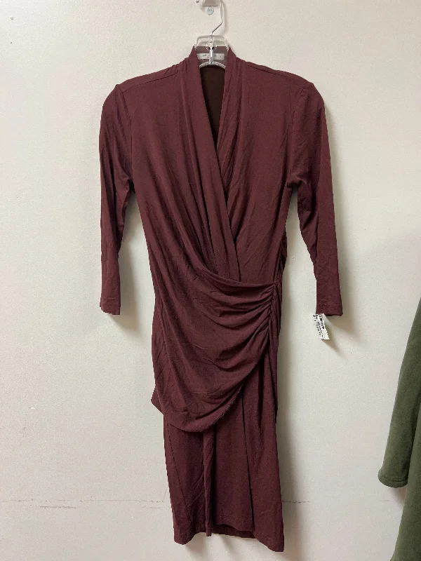 Dress Casual Midi By Cma In Brown, Size: S