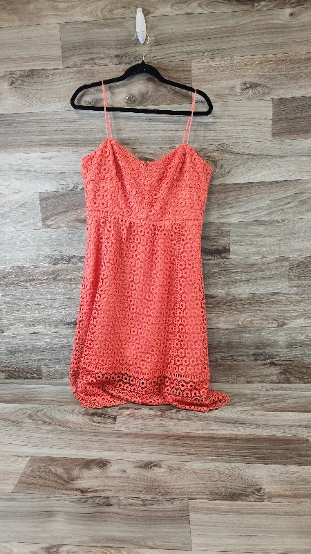 Dress Casual Midi By J. Crew In Orange, Size: 10