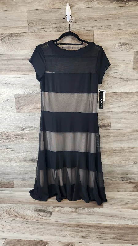 Dress Casual Midi By R And M Richards In Black & Cream, Size: M