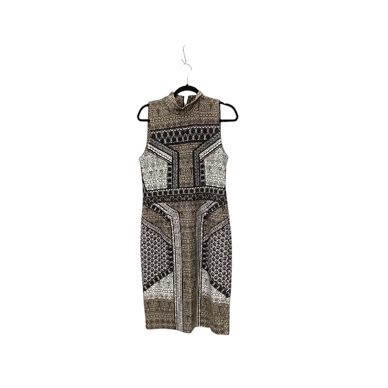 Dress Casual Midi By Worth Ny In Brown & Cream, Size: 10