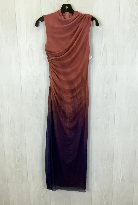 Dress Party Midi By Zara In Purple & Red, Size: S